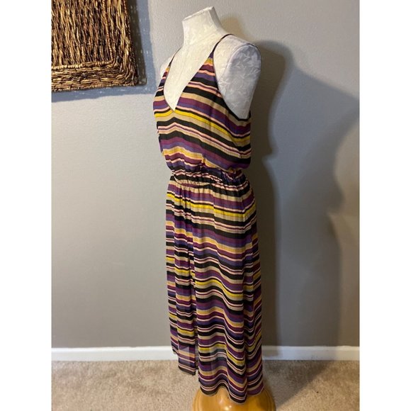 Joie Silk Maxi Jesbelle Dress M Medium Stripes - Picture 5 of 7